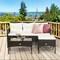 3 Pieces Patio Furniture Sectional Set with 5 Cozy Seat and Back Cushions